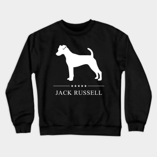 Jack Russell Dog White Silhouette Crewneck Sweatshirt